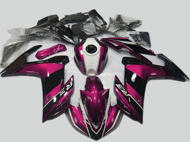 2015-2018 Yamaha R3 Motorcycle Fairing Kits - Purple White Glossy Black Canada