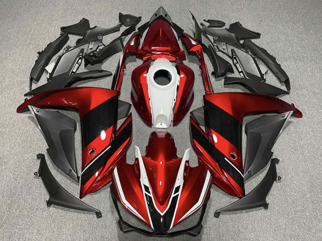 2015-2018 Yamaha R3 Motorcycle Fairings - Red White Glossy Black Canada