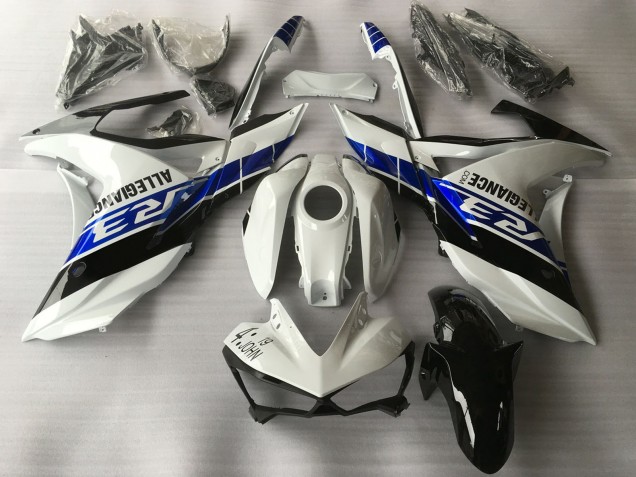 2015-2018 Yamaha R3 Motorcycle Fairings - White Blue Black Canada