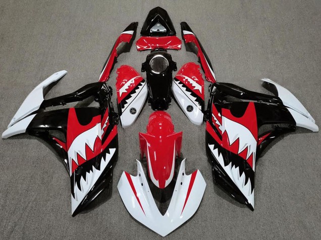 2015-2018 Yamaha R3 Motorcycle Fairings - White Red Black Shark Canada