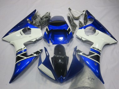 Purchase 2003-2004 Yamaha R6 Motorcycle Fairings - Blue White Glossy Black OEM Style Canada