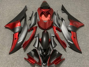 Purchase 2008-2016 Yamaha R6 Motorcycle Fairings - Red Matte Black Canada