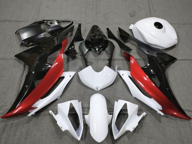 Purchase 2008-2016 Yamaha R6 Motorcycle Fairings - White Red Glossy Black Canada