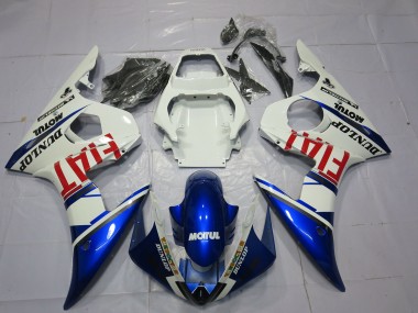 Purchase 2003-2004 Yamaha R6 Motorcycle Fairings - White Blue Red Fiat Motul Dunlop Canada