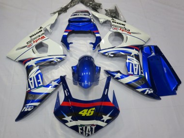 Purchase 2003-2004 Yamaha R6 Motorcycle Fairings - White Blue Fiat Michelin Motul 46 Canada