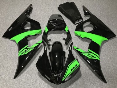 Purchase 2003-2004 Yamaha R6 Motorcycle Fairings - Glossy Black Green Canada