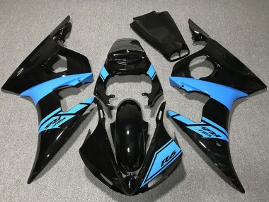 Purchase 2003-2004 Yamaha R6 Motorcycle Fairings - Glossy Black Light Blue Canada
