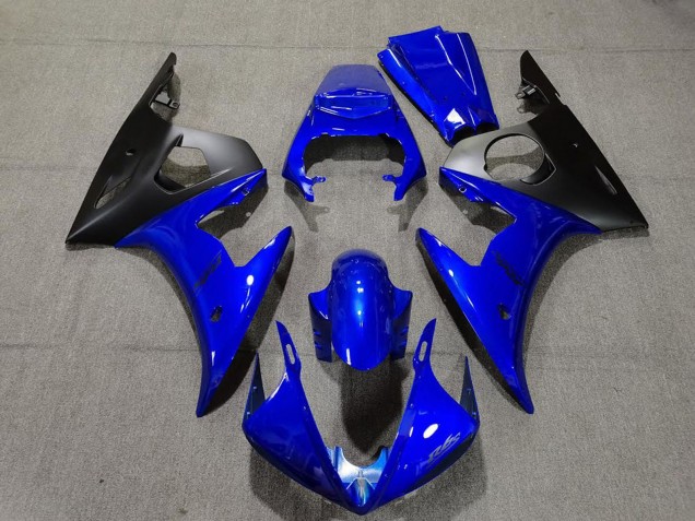 2005 Yamaha R6 Motorcycle Fairings - Blue Matte Black Canada