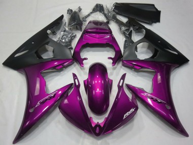 Purchase 2005 Yamaha R6 Motorcycle Fairings - Dark Pink Matte Black Canada