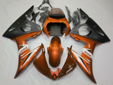 Purchase 2003-2004 Yamaha R6 Motorcycle Fairings - Orange White Matte Black Canada
