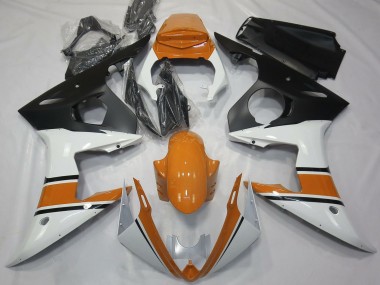 Purchase 2003-2004 Yamaha R6 Motorcycle Fairings - White Orange Matte Black Canada