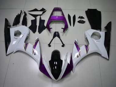 Purchase 2003-2004 Yamaha R6 Motorcycle Fairings - White Purple Glossy Black Canada