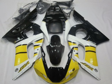 Purchase 1998-2002 Yamaha R6 Motorcycle Fairings - Yellow White Glossy Black Canada