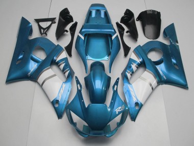 Purchase 1998-2002 Yamaha R6 Motorcycle Fairings - Blue White Silver Canada