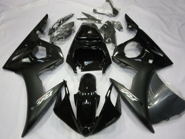 Purchase 2003-2004 Yamaha R6 Motorcycle Fairings - Glossy Black Matte Black White Decals Canada