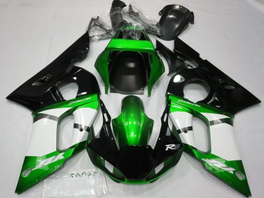 Purchase 1998-2002 Yamaha R6 Motorcycle Fairings - Green White Glossy Black Canada
