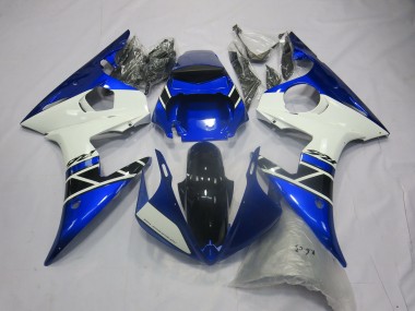 Purchase 2005 Yamaha R6 Motorcycle Fairings - Blue White Glossy Black Canada
