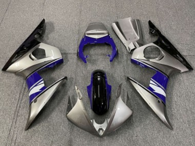 Purchase 2003-2004 Yamaha R6 Motorcycle Fairings - Silver Blue Glossy Black Canada