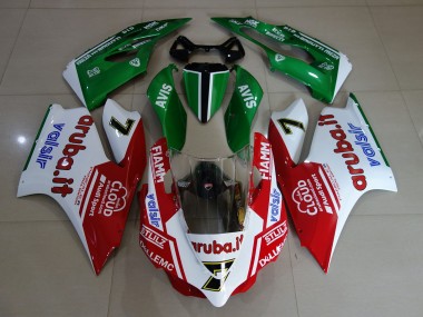 Purchase 2011-2014 Ducati 899 1199 Motorcycle Fairings - White Red Green Fiamm 7 Canada