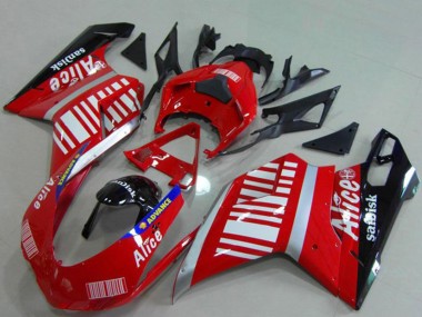 Purchase 2007-2014 Ducati 848 1098 1198 Motorcycle Fairings - Silver Red Glossy Black Alice Sandisk Canada