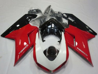 Purchase 2007-2014 Ducati 1098 Motorcycle Fairings - Red White Glossy Black Canada