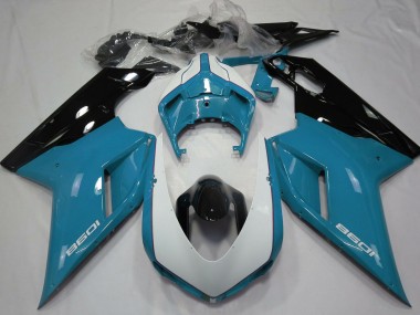 Purchase 2007-2014 Ducati 1098 Motorcycle Fairings - Blue White Glossy Black Canada
