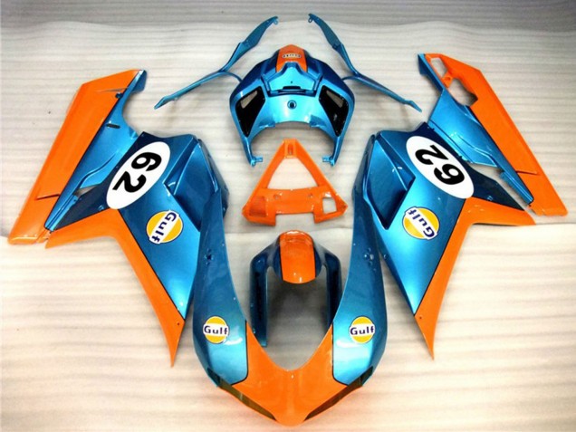 2007-2014 Ducati 848 1098 1198 Motorcycle Fairings - Orange Blue Gulf 62 Canada