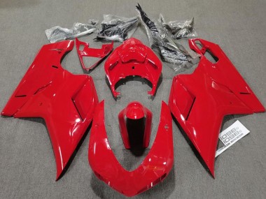 Purchase 2007-2014 Ducati 848 1098 1198 Motorcycle Fairings - Glossy Red Plain Canada
