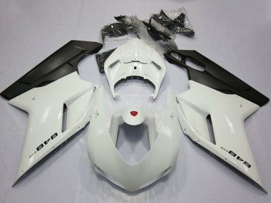 Purchase 2007-2014 Ducati 848 Motorcycle Fairings - Pearl White Matte Black Canada