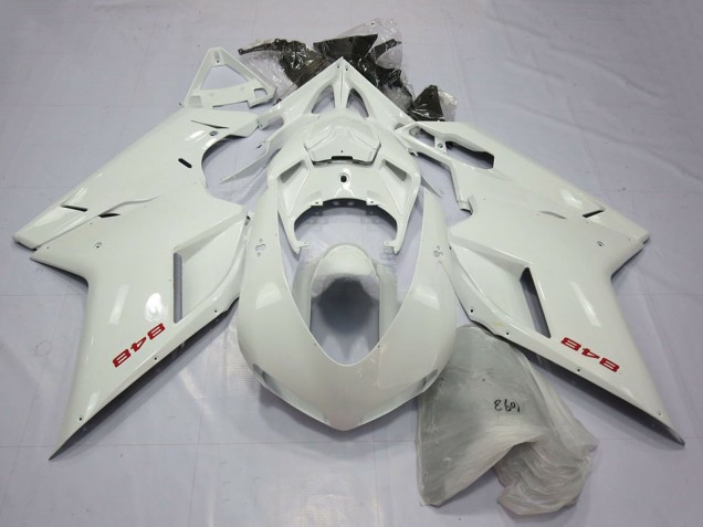 2007-2014 Ducati 848 Motorcycle Fairings - Pearl White Canada