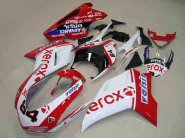 Purchase 2007-2014 Ducati 848 1098 1198 Motorcycle Fairings - White Red Blue Glossy Black Valsir Xerox 84 Canada