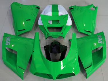 Purchase 1993-2005 Ducati 996 Motorcycle Fairings - Glossy Green White Canada