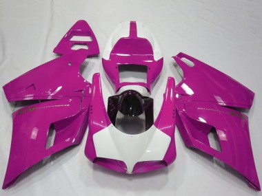 Purchase 1993-2005 Ducati 916 Motorcycle Fairings - Pink White Glossy Black Performance Canada