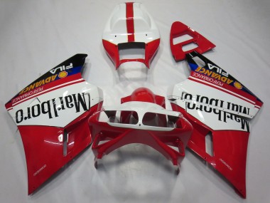 Purchase 1993-2005 Ducati 748 916 996 998 Motorcycle Fairings - White Red Glossy Black Marlboro Canada