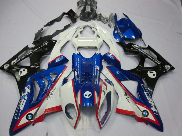 2009-2014 BMW S1000RR Motorcycle Fairing - White Red Blue Glossy Black HP Canada