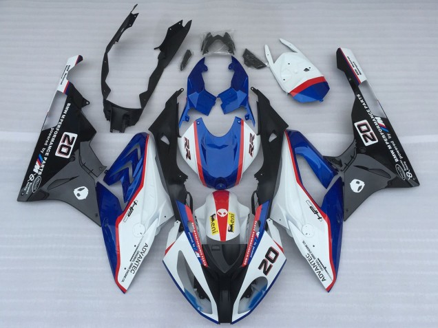 2017-2018 BMW S1000RR Motorcycle Fairings - White Blue Red Glossy Black OEM Style Canada