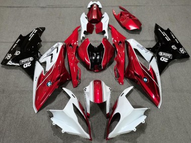 Purchase 2017-2018 BMW S1000RR Motorcycle Fairings - White Red Glossy Black Canada