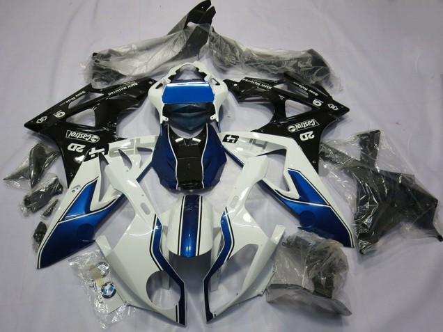 2015-2016 BMW S1000RR Motorcycle Fairing - White Blue Glossy Black Canada