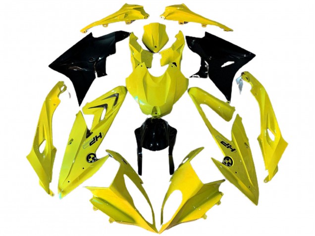 2009-2014 BMW S1000RR Motorcycle Fairings - Yellow Glossy Black HP Canada