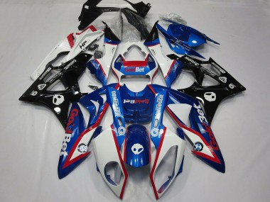 Purchase 2009-2014 BMW S1000RR Motorcycle Fairings - White Red Blue Glossy Black GoldBet HP Canada