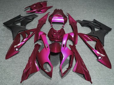 Purchase 2009-2014 BMW S1000RR Motorcycle Fairings - Dark Hot Pink Matte Black Canada