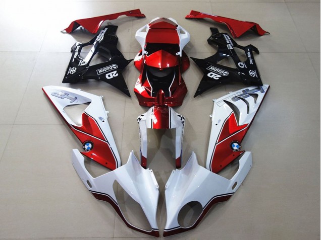2009-2014 BMW S1000RR Motorcycle Fairings - White Red Glossy Black Canada