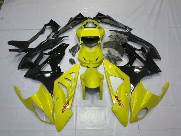 2009-2014 BMW S1000RR Motorcycle Fairings - Yellow Glossy Black Canada