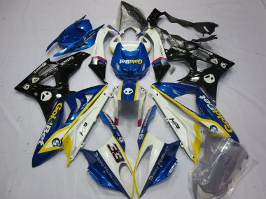 Purchase 2009-2014 BMW S1000RR Motorcycle Fairings - White Yellow Blue Glossy Black GoldBet 33 Canada