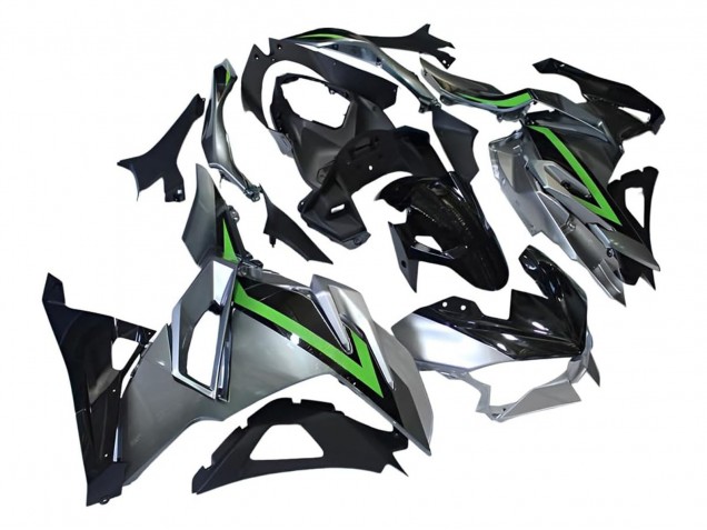 2024-2026 Kawasaki Ninja 500 EX500R Motorcycle Fairings - Grey Green Black Canada