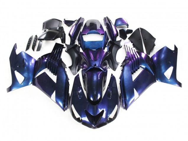 2006-2011 Kawasaki ZX14R ZZR1400 Motorcycle Fairings - Chameleon Blue Purple Canada