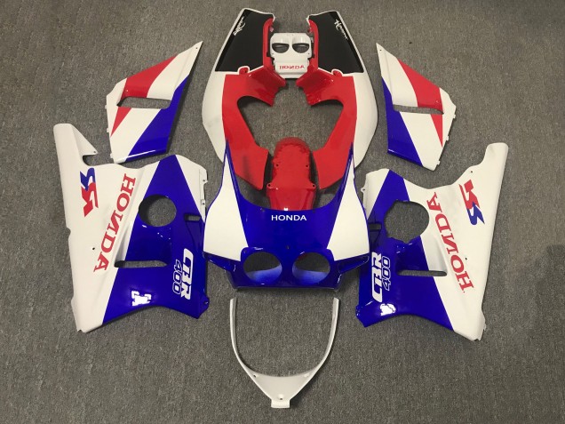 1987-1989 Honda CBR400RR NC23 Motorcycle Fairing - White Red Blue Canada