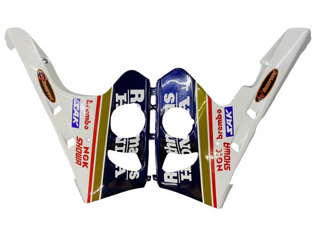 1990-1999 Honda CBR400RR NC29 Motorcycle Fairings - White Gold Red Dark Blue Rothmans Canada