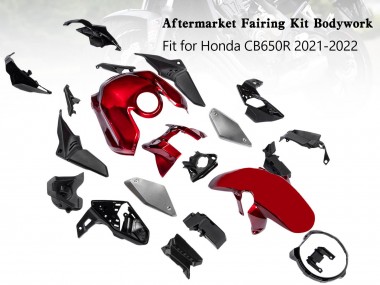 Purchase 2019-2022 Honda CB650R Motorcycle Fairings - Black Red Canada
