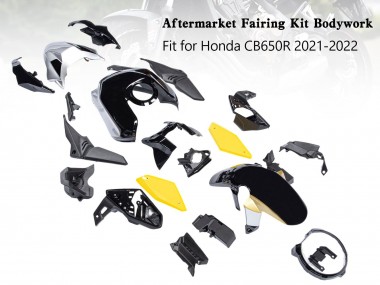 Purchase 2019-2022 Honda CB650R Motorcycle Fairings - Black Yellow Canada